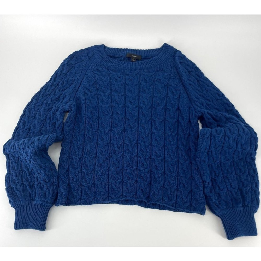 J. Crew Wide Sleeve Cropped Crewneck Sweater Size XS - Picture 1 of 2